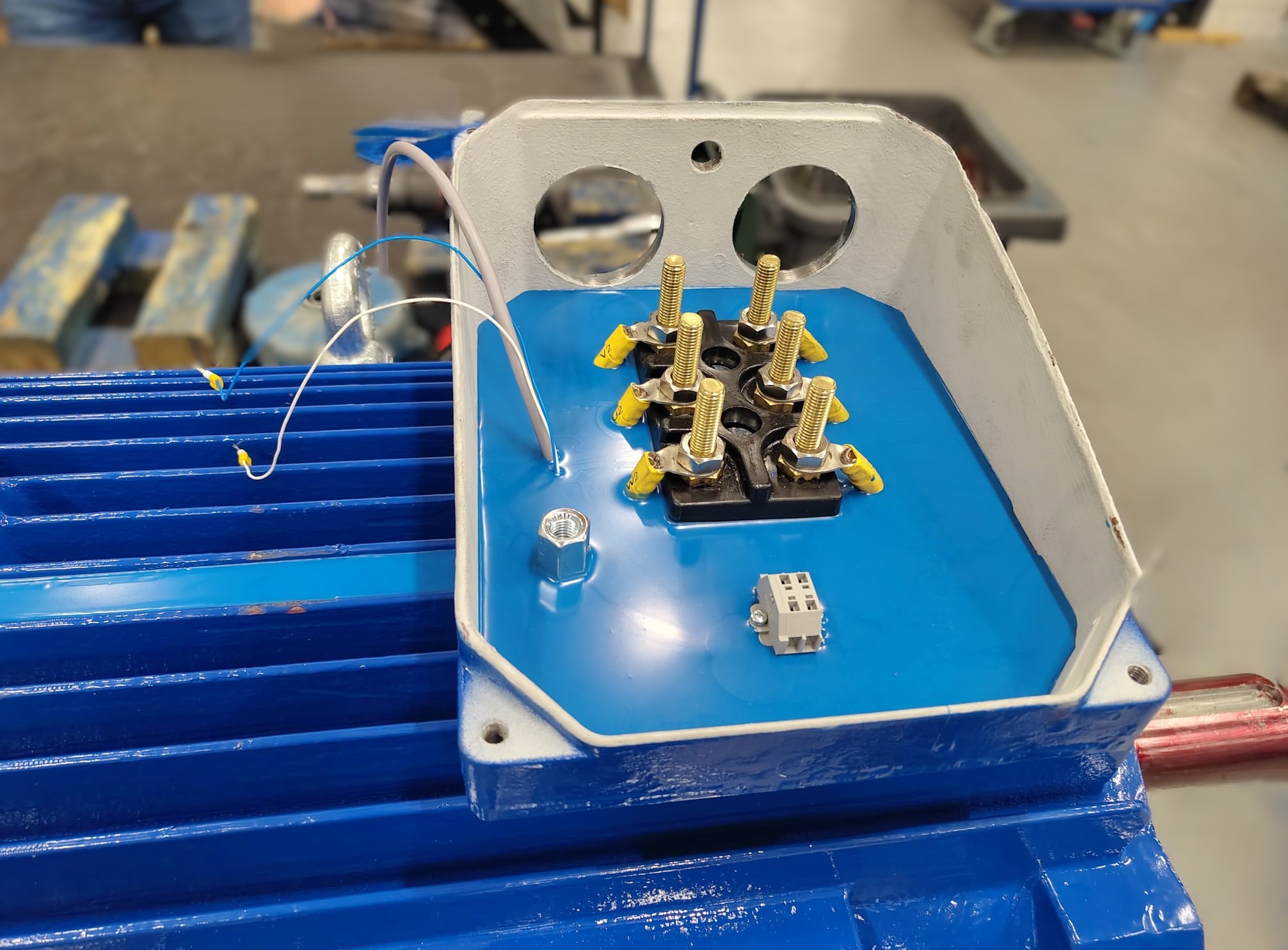 Cantoni remmotor op maat ingegoten klemmenkast ip67